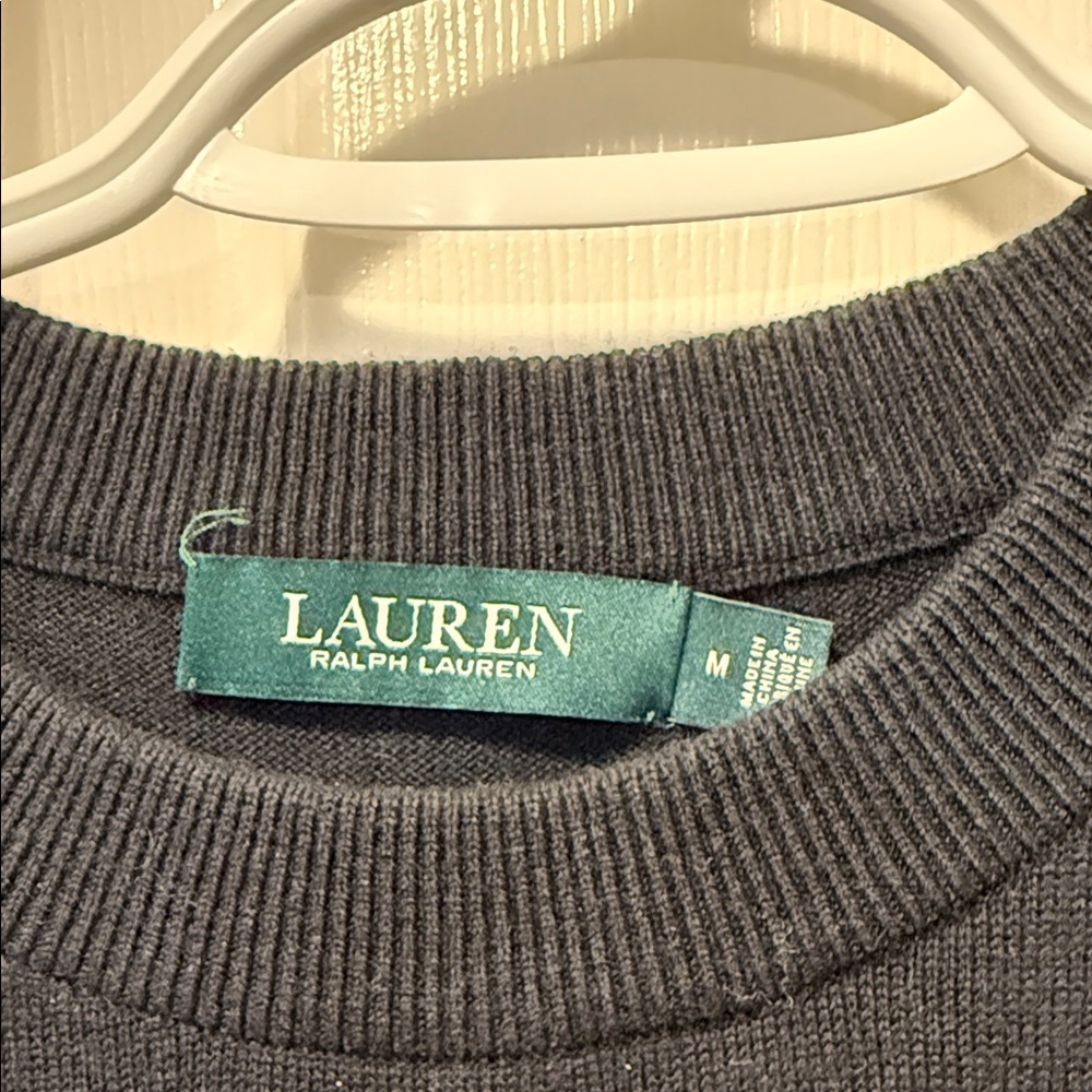 Ralph Lauren Black Crewneck Sweater with Dream Design - Picture 2 of 7